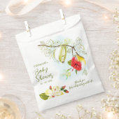 ハミングバードティーパーティーベビーシャワー フェイバーバッグ (クリップ留めされた状態)