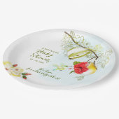 ハミングバードティーパーティーベビーシャワー ペーパープレート (アングル)