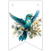 ハミングバードティーパーティー誕生日 バンティングフラッグ (第1の旗)