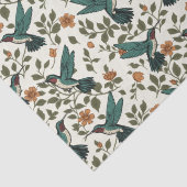 ハミングバードデコップオレンジフローラヴィンテージ白 薄葉紙 (詳細)