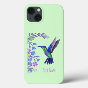 ハミングバードデザイン植物花鳥愛好家 iPhone 13ケース
