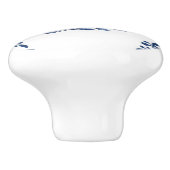 ハミングバードデルフトブルーホワイトフローラコーナーバード セラミックノブ (側面)