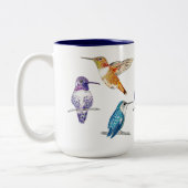 ハミングバードトリオイラストレーション ツートーンマグカップ (左)