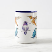 ハミングバードトリオイラストレーション ツートーンマグカップ (中央)