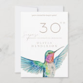 ハミングバードナイサプライズ誕生日招待状 (正面)