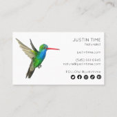 ハミングバードナチュラリストガイドバードウォッチンハイキング 名刺 (裏面)