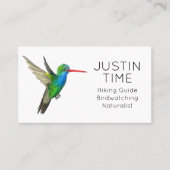 ハミングバードナチュラリストガイドバードウォッチンハイキング 名刺 (正面)