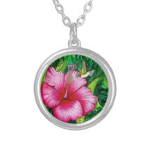 ハミングバードハイビスカス絵を描の水彩色