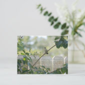 ハミングバードハガキと"小さなもの"引用文 ポストカード (スタンド正面)