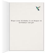 ハミングバードハッピーバースデーカード (内側 (右))