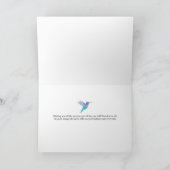 ハミングバードハッピーバースデーグリーティングカード カード (内部)