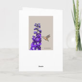 ハミングバードハッピーバースデーシスター、デニス カード (裏面)