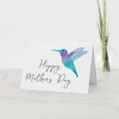 ハミングバードハッピーマザーズデイ 箔グリーティングカード (正面)