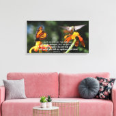 ハミングバードバタフライフラワーズキャンバスプリントプリント キャンバスプリント (インサイチュ (リビング))