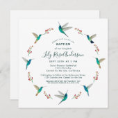 ハミングバードバプテスマ招待状 案内状 (正面/裏面)