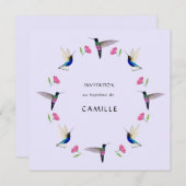 ハミングバードバプテスマ 招待状 (正面/裏面)