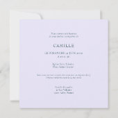 ハミングバードバプテスマ 招待状 (裏面)