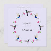 ハミングバードバプテスマ 招待状 (正面/裏面)