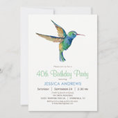 ハミングバードバースデーパーティーへの招待 招待状 (正面)