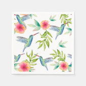 ハミングバードバースデーパーティーシャワー スタンダードカクテルナプキン (正面)