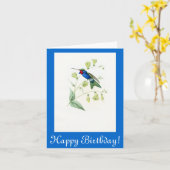 ハミングバードバーズフラワーズフローラ野生動物 カード (黄色い花)