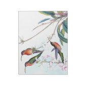 ハミングバードバーズフラワーフローラ野生動物 ノートパッド (回転)