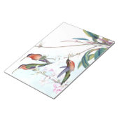 ハミングバードバーズフラワーフローラ野生動物 ノートパッド (アングル)