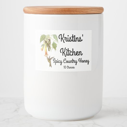 ハミングバードバーズワイルドライフワーフードラベル フードラベル (正面)