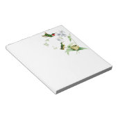 ハミングバードバーズワイルドライブアニマルフラワーズフローラ ノートパッド (アングル)