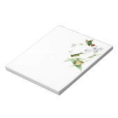 ハミングバードバーズワイルドライブアニマルフラワーズフローラ ノートパッド (回転)