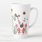 ハミングバードバードバタフライガーデンフラワーラテマグカップ カフェラテマグ (右)