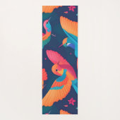 ハミングバードパステルカラフルパタパーソナライズされたーン ヨガマット (裏面)