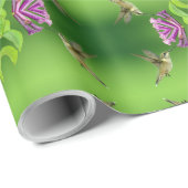ハミングバードパターン包装紙 ラッピングペーパー (ロールコーナー)