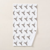 ハミングバードパターン浴用タオルセット バスタオルセット (ハンドタオル)