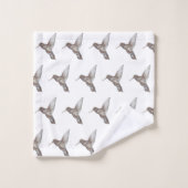 ハミングバードパターン浴用タオルセット バスタオルセット (ウォッシュタオル)