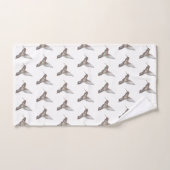 ハミングバードパターン浴用タオルセット バスタオルセット (ハンドタオル)