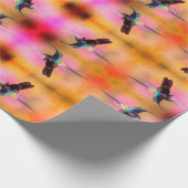 ハミングバードパターン ラッピングペーパー (角)