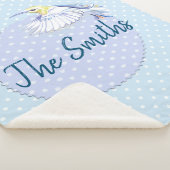 ハミングバードパッチ水玉模様 シェルパブランケット (3/4)