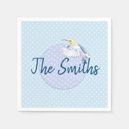 ハミングバードパッチ水玉模様 スタンダードカクテルナプキン