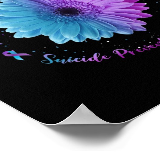 ハミングバードヒマワリ自殺防止認識度 ポスター (角)