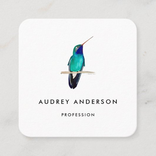 ハミングバードビジネスカード スクエア名刺 (正面)