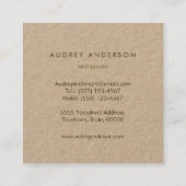 ハミングバードビジネスカード スクエア名刺 (裏面)