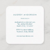 ハミングバードビジネスカード スクエア名刺 (裏面)