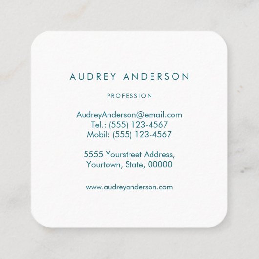 ハミングバードビジネスカード スクエア名刺 (裏面)