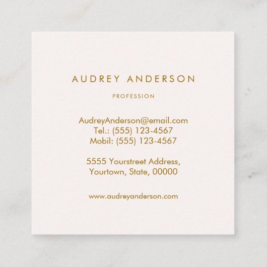 ハミングバードビジネスカード スクエア名刺 (裏面)