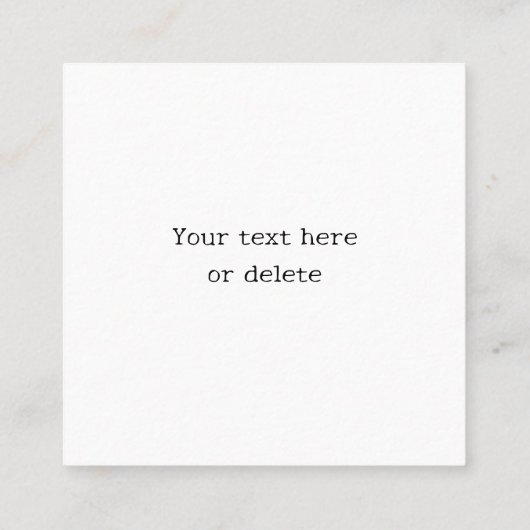 ハミングバードビジネスカード スクエア名刺 (裏面)