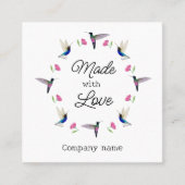 ハミングバードビジネスカード スクエア名刺 (正面)