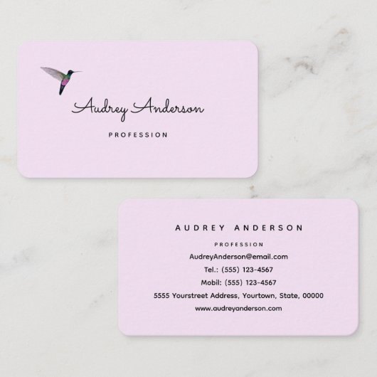 ハミングバードビジネスカード 名刺 (正面/裏面)