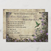 ハミングバードビンテージウェディング招待状 招待状 (正面/裏面)