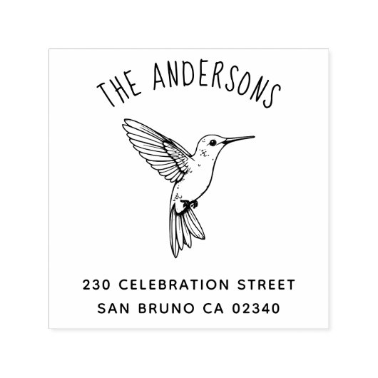 ハミングバードファミリーは繊細な甘さに対処 セルフインキングスタンプ (デザイン)